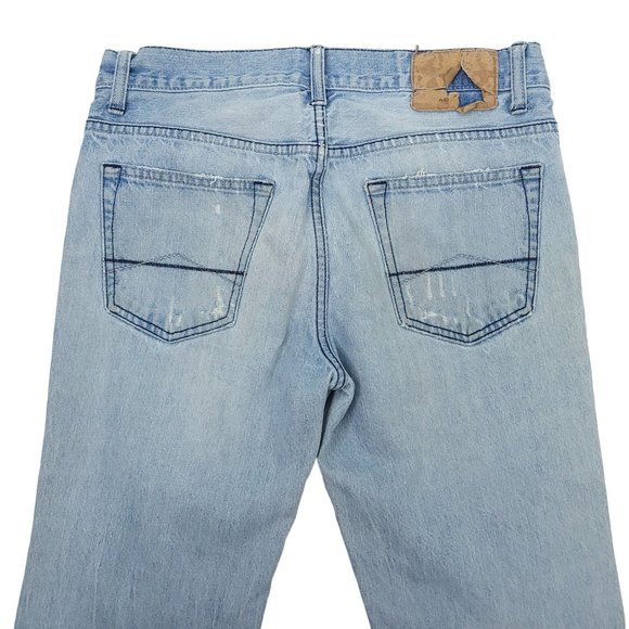 Aeropostale Driggs Slim Boot Cut Jeans Mens 30 x 30 Distressed Destroyed Denim - Picture 5 of 8